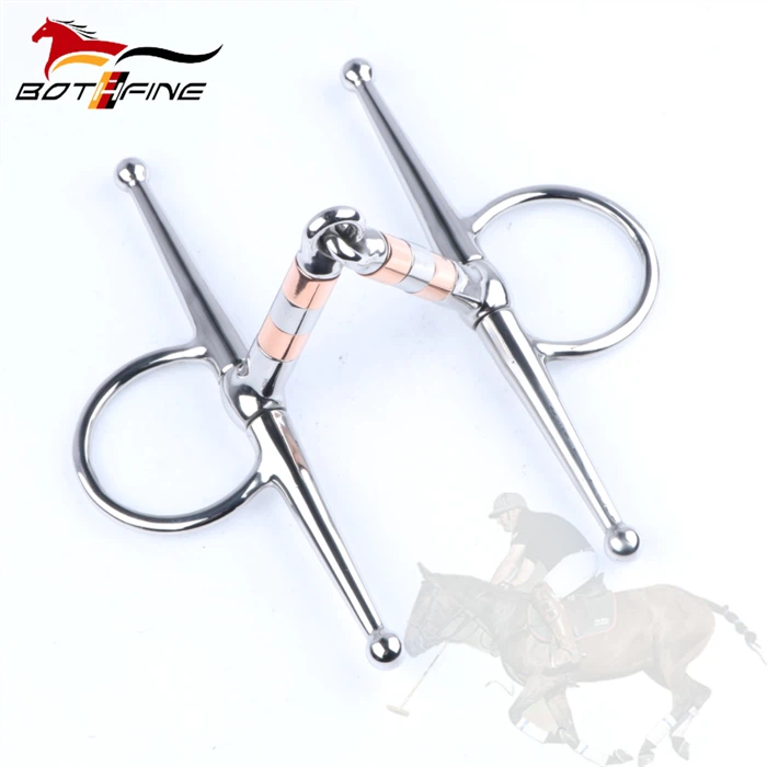 Stainless Steel Full Cheek Jointed Snaffle Bit With Copper Rollers Manufacturer
